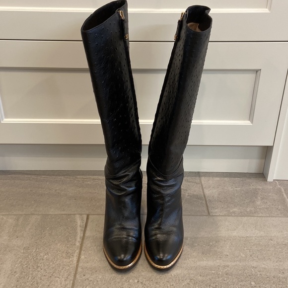 ESCADA Leather Knee-high Boots, Sz 39 - Picture 2 of 16